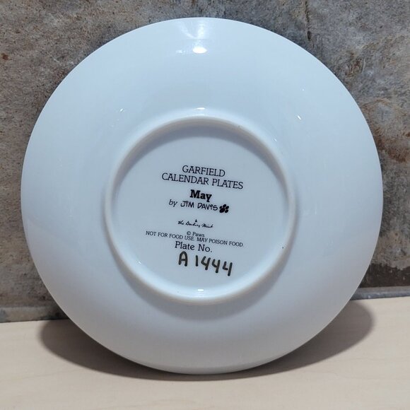 Garfield Calendar May Plate Jim Davis Plate No A 1444 Danbury Mint - Picture 4 of 14